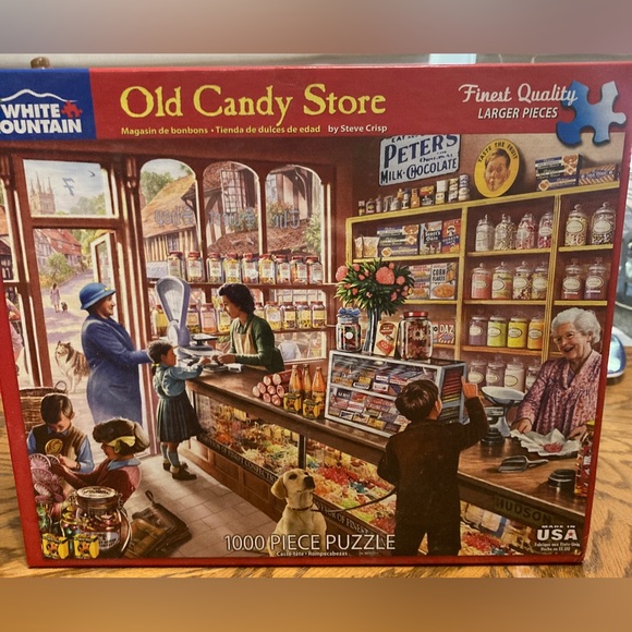 White Mountain Puzzle "Old Candy Store" 1000 Piece Jigsaw Puzzle Larger Pieces. - Picture 1 of 4